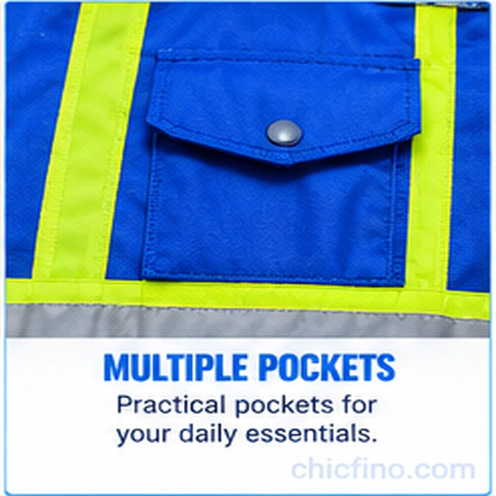 Men's Hi-Vis Reflective Fleece-Lined Work Jacket