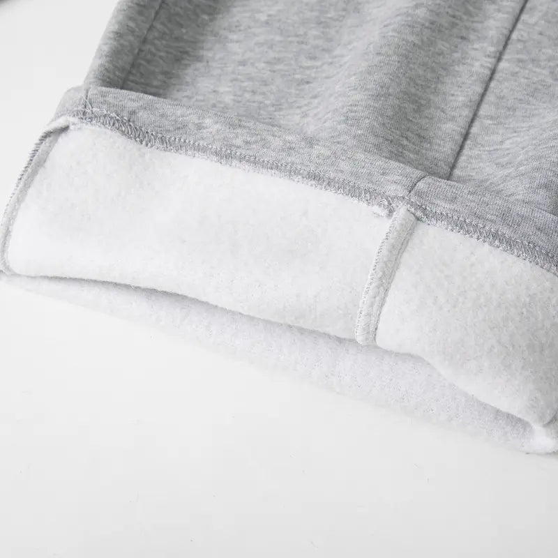 Men's Plaid Panel Wide-Leg Sweatpants
