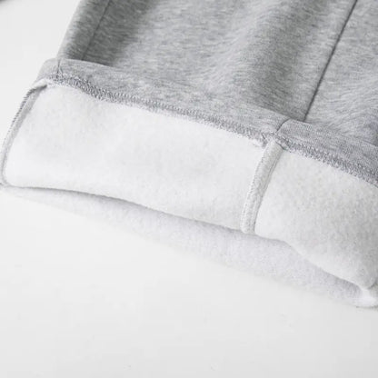 Men's Plaid Panel Wide-Leg Sweatpants