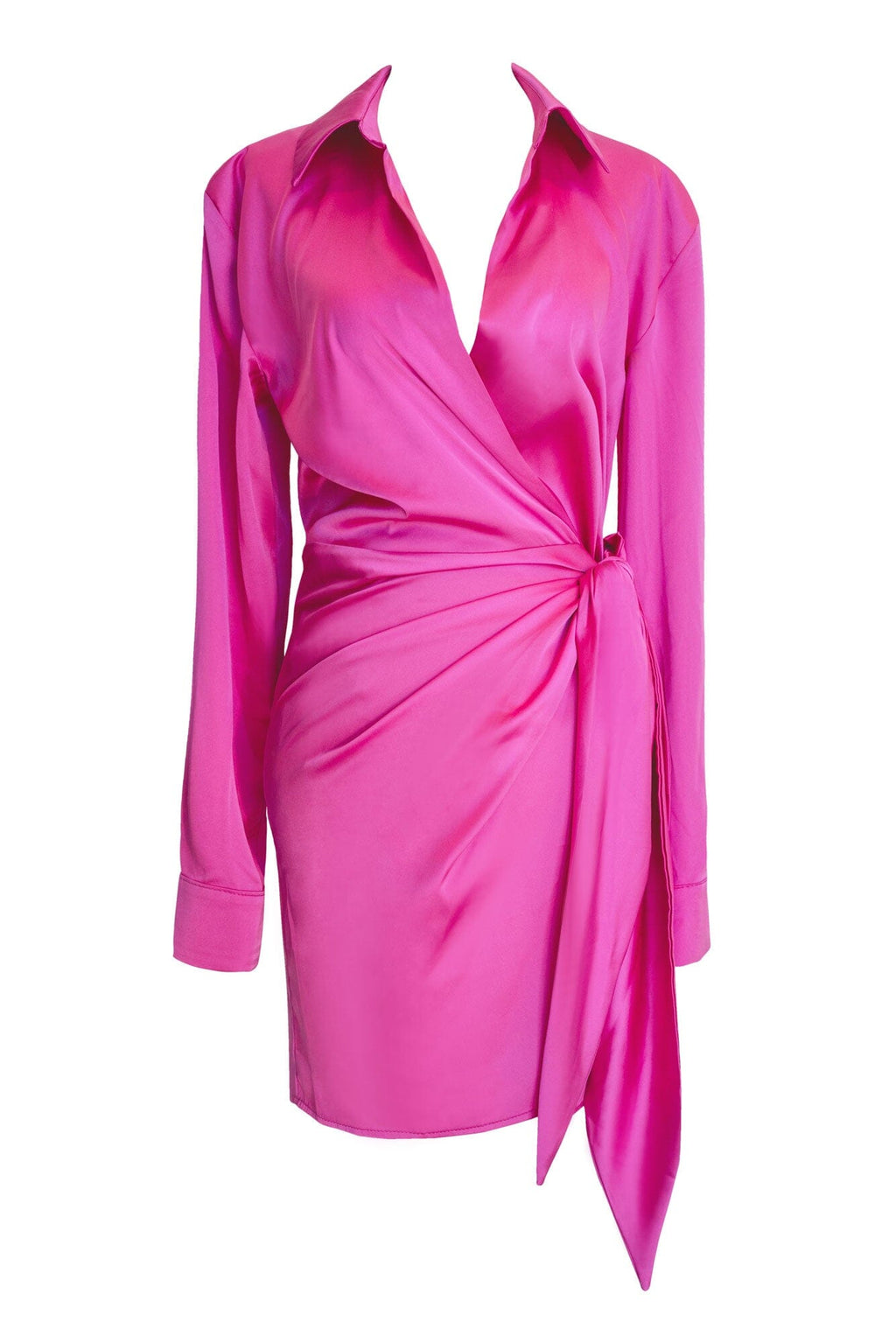Premium Wrap Long-Sleeve Dress