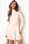 Luxe Long-Sleeve Ribbed Dress
