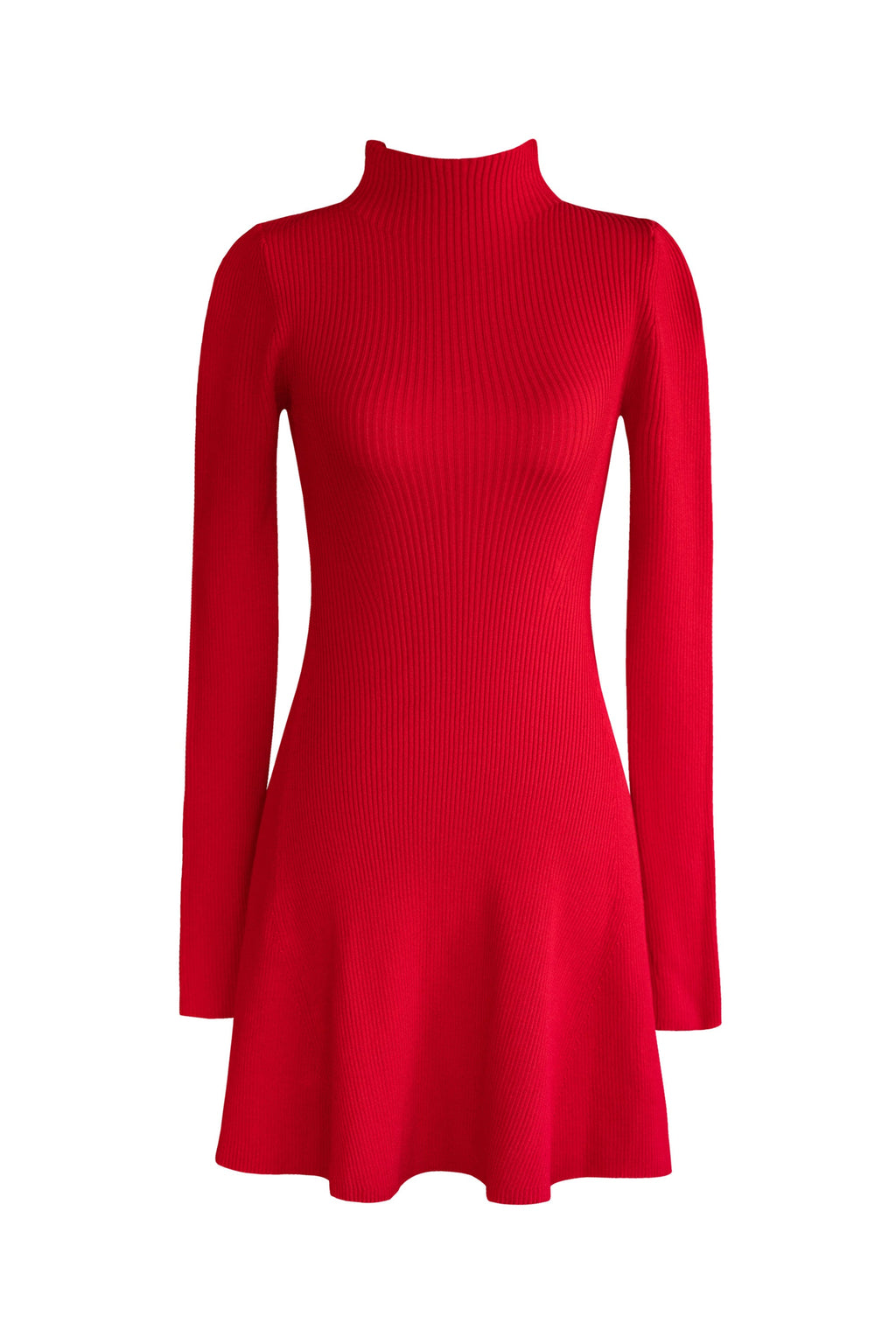 Luxe Long-Sleeve Ribbed Dress