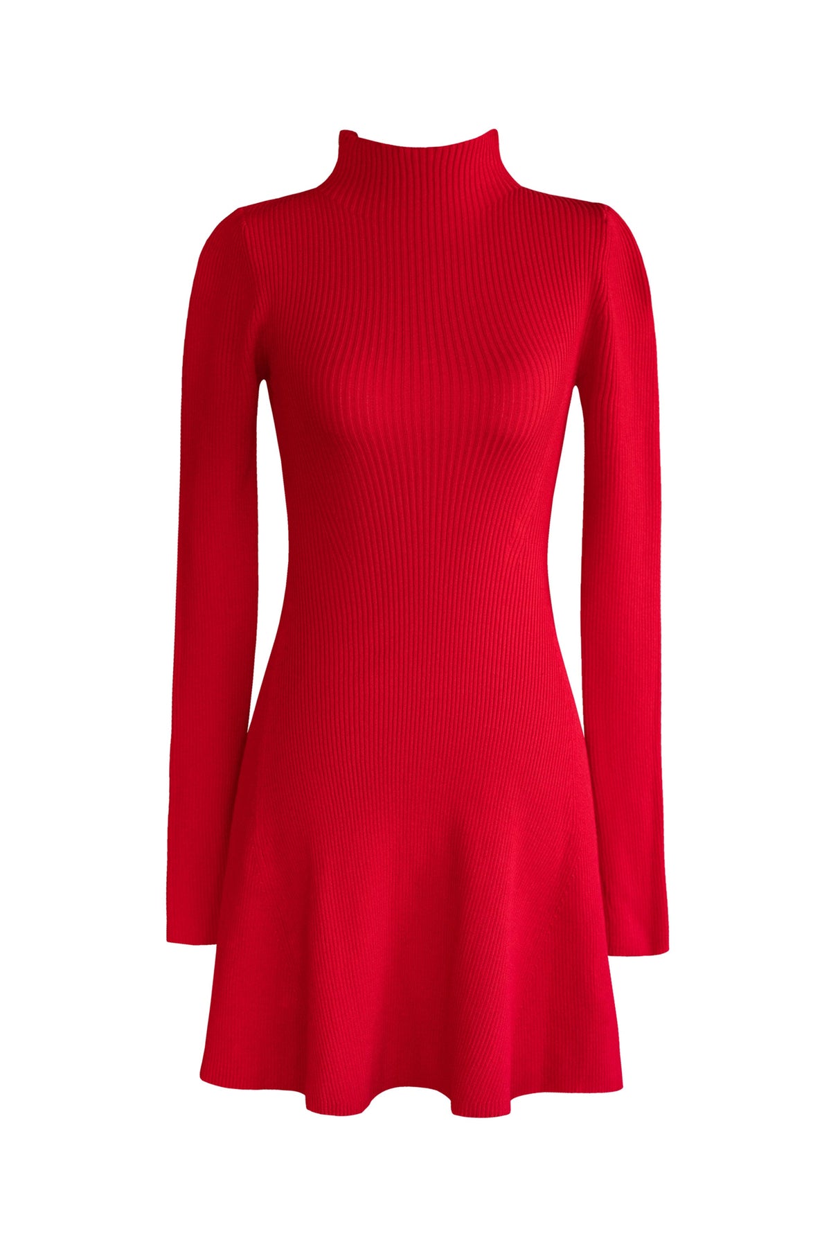 Luxe Long-Sleeve Ribbed Dress