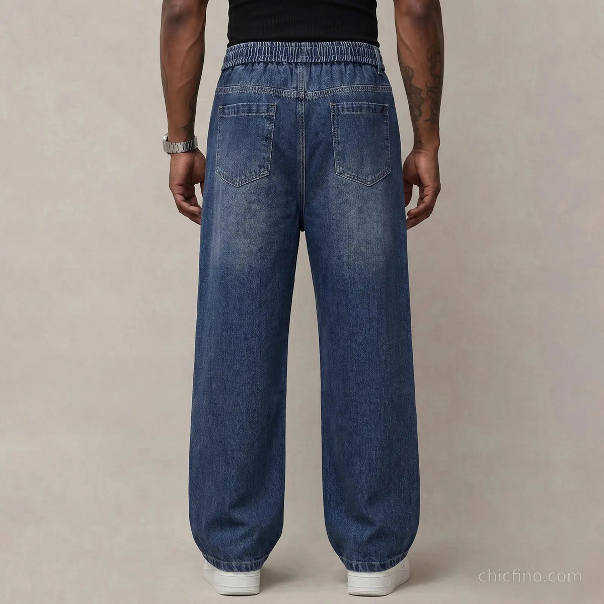 Men's Relaxed Stretch Drawstring Jeans
