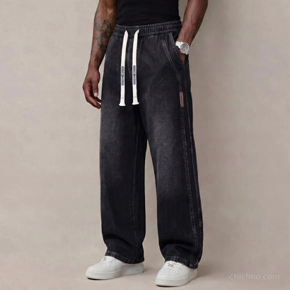 Men's Relaxed Stretch Drawstring Jeans