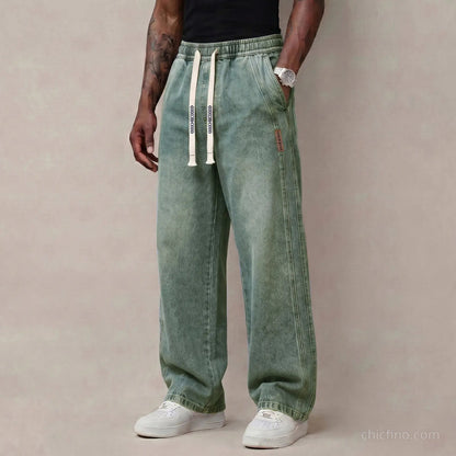 Men's Relaxed Stretch Drawstring Jeans